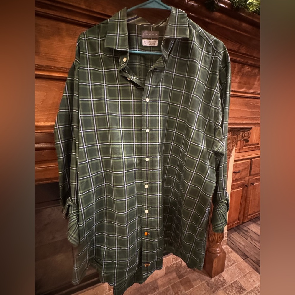 Thomas Dean Forest Checkered Men's Shirt